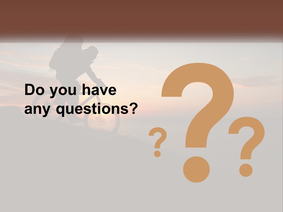 A Person Riding A Bike On Top Of A Hill PowerPoint Template