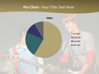 A Group Of Young Men Standing Next To Each Other Holding Guitars PowerPoint Template