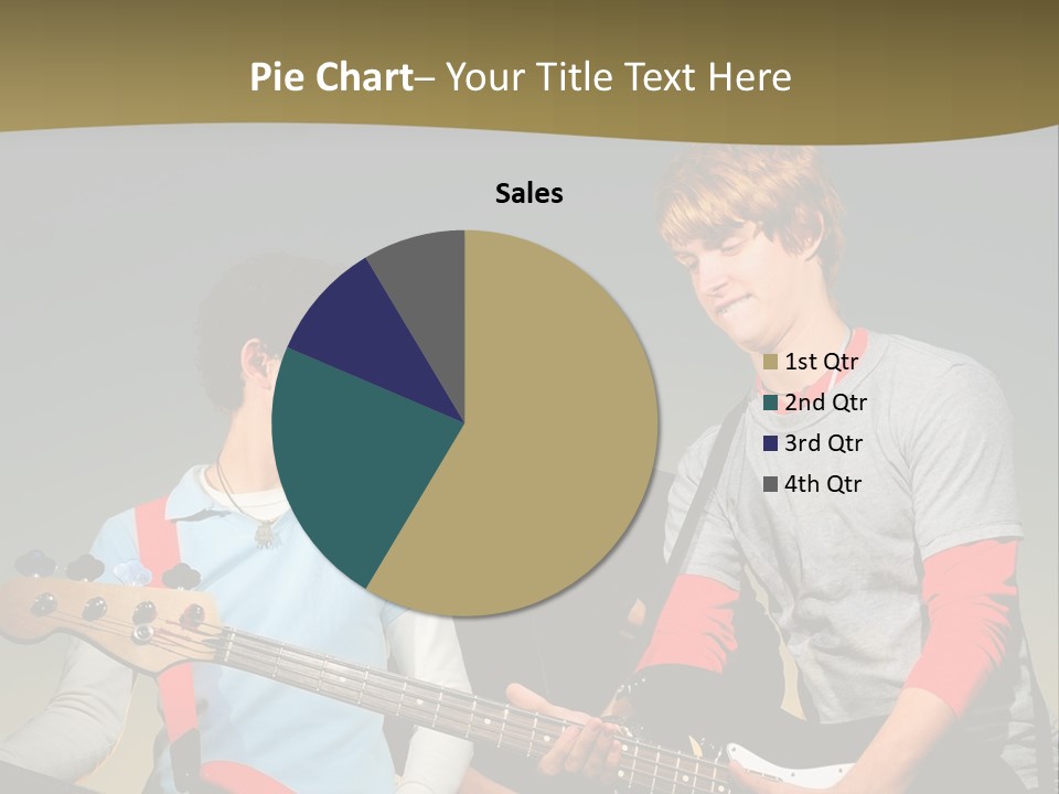 A Group Of Young Men Standing Next To Each Other Holding Guitars PowerPoint Template