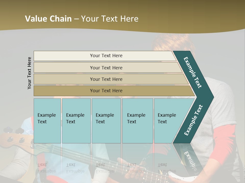 A Group Of Young Men Standing Next To Each Other Holding Guitars PowerPoint Template