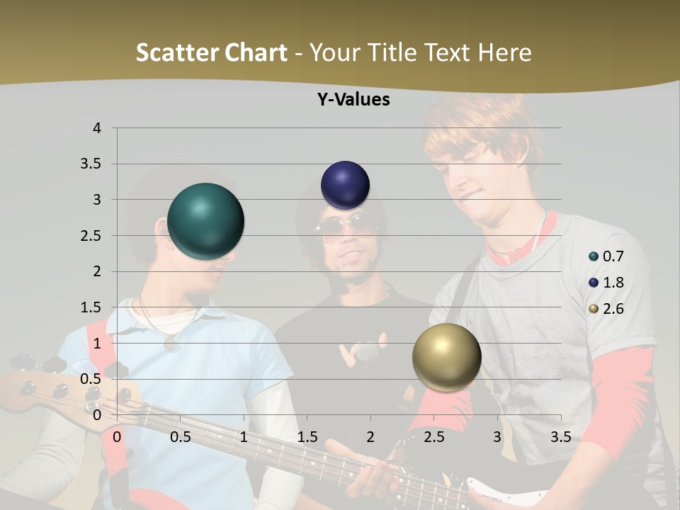 A Group Of Young Men Standing Next To Each Other Holding Guitars PowerPoint Template