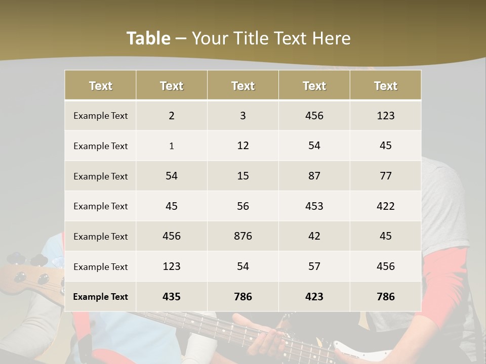 A Group Of Young Men Standing Next To Each Other Holding Guitars PowerPoint Template