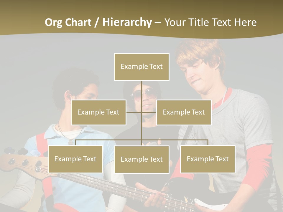 A Group Of Young Men Standing Next To Each Other Holding Guitars PowerPoint Template