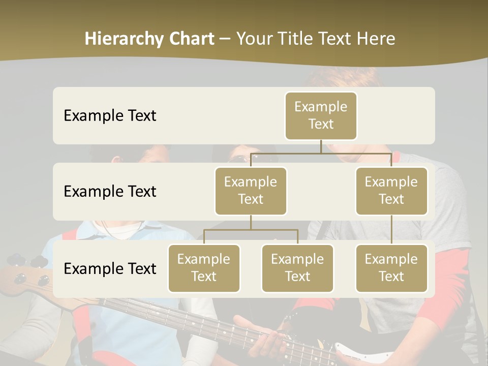 A Group Of Young Men Standing Next To Each Other Holding Guitars PowerPoint Template