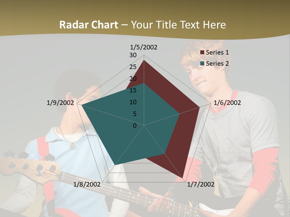 A Group Of Young Men Standing Next To Each Other Holding Guitars PowerPoint Template