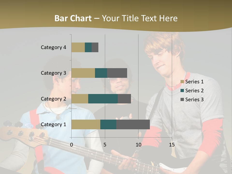 A Group Of Young Men Standing Next To Each Other Holding Guitars PowerPoint Template