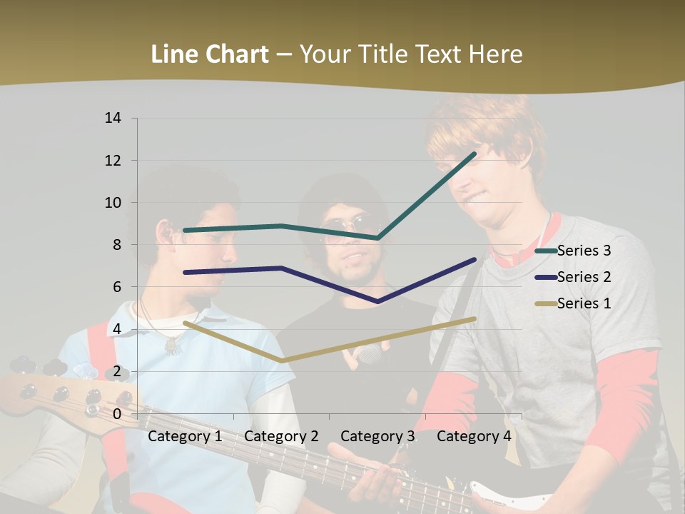 A Group Of Young Men Standing Next To Each Other Holding Guitars PowerPoint Template