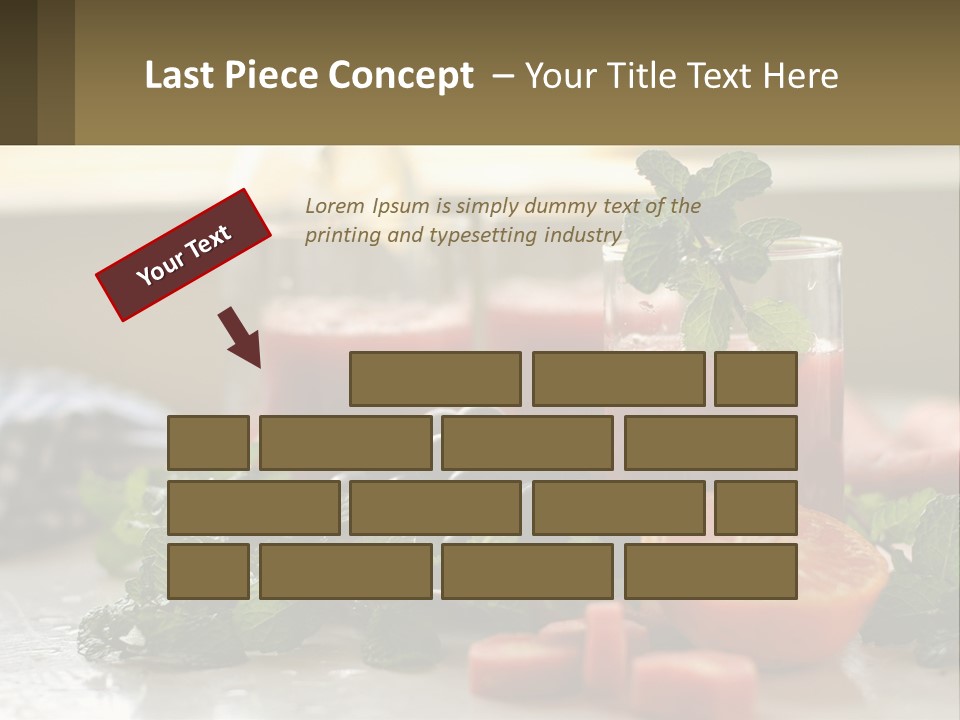 A Table Topped With Glasses Of Juice And Fruit PowerPoint Template