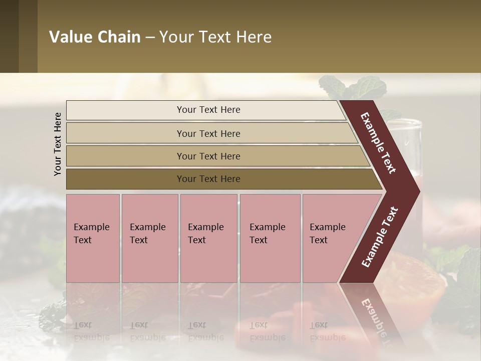 A Table Topped With Glasses Of Juice And Fruit PowerPoint Template