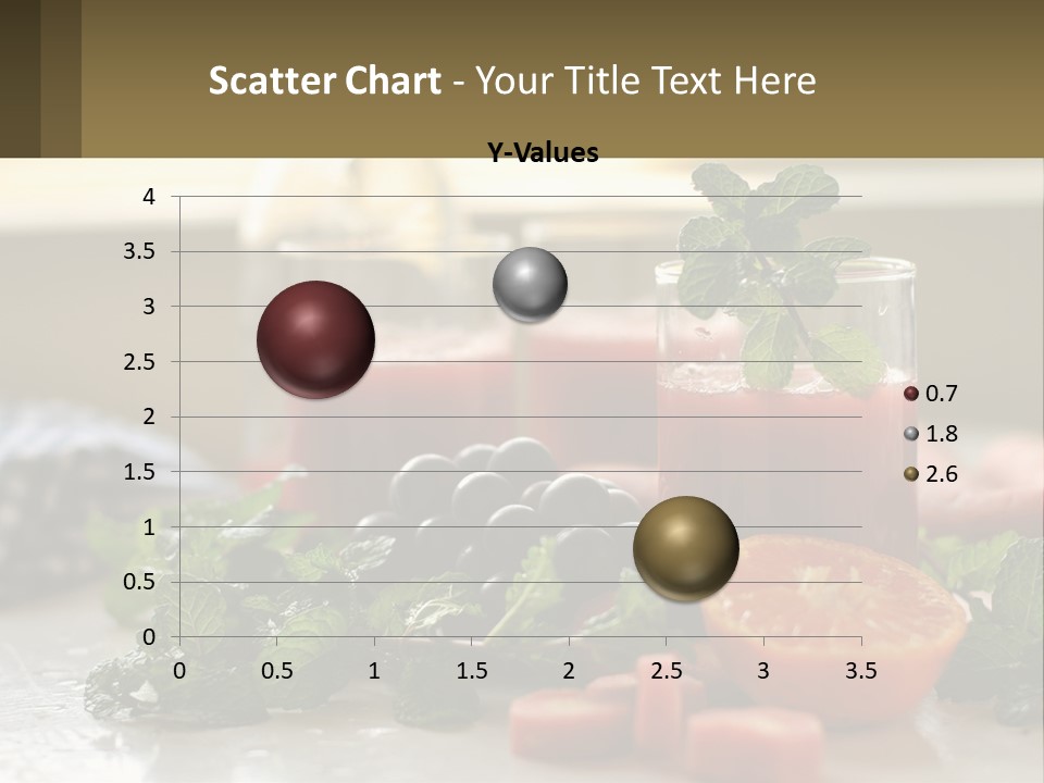 A Table Topped With Glasses Of Juice And Fruit PowerPoint Template