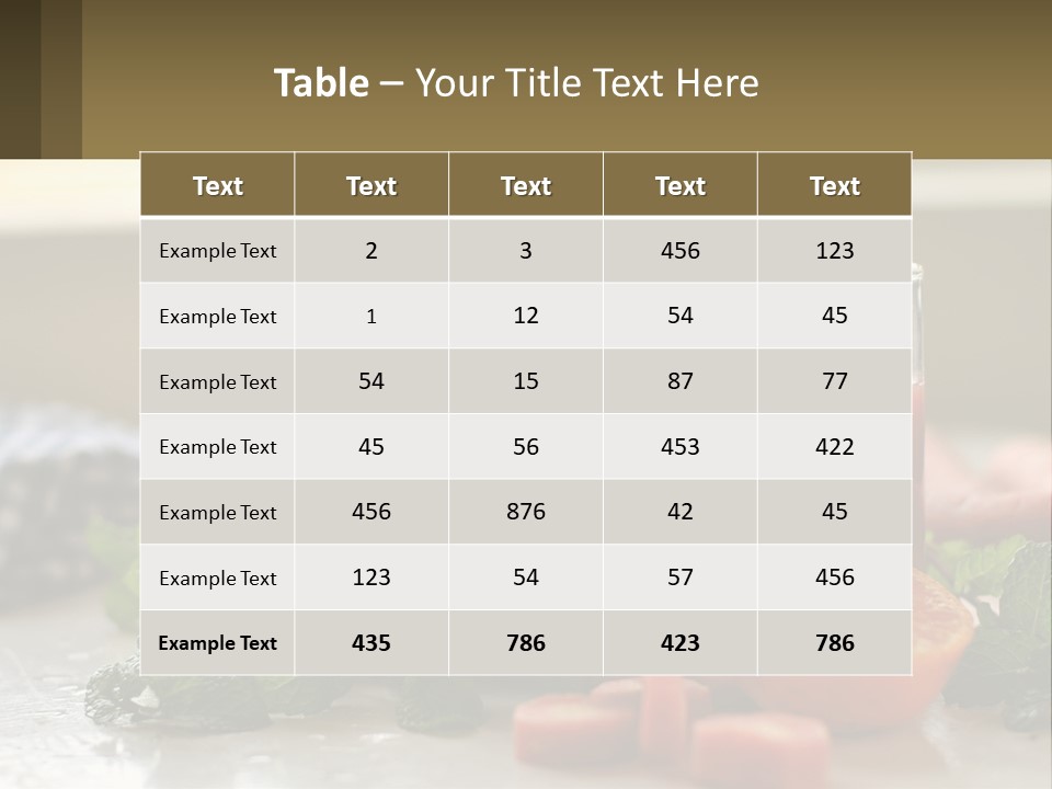 A Table Topped With Glasses Of Juice And Fruit PowerPoint Template