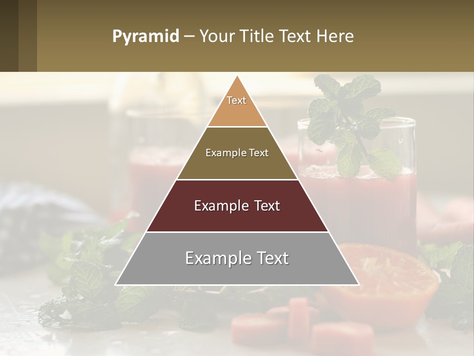A Table Topped With Glasses Of Juice And Fruit PowerPoint Template