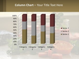 A Table Topped With Glasses Of Juice And Fruit PowerPoint Template