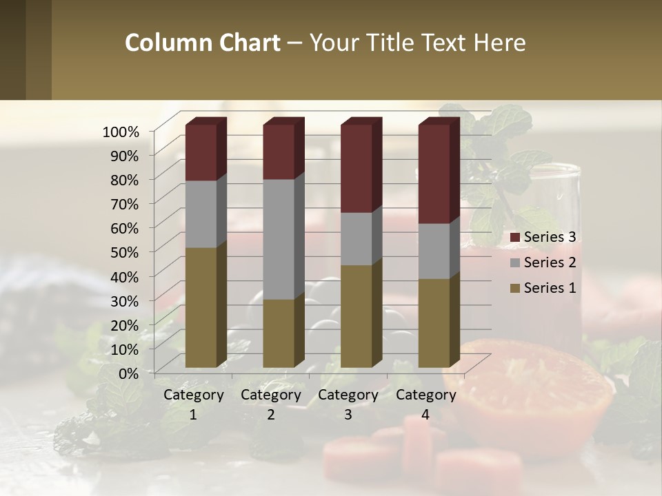 A Table Topped With Glasses Of Juice And Fruit PowerPoint Template