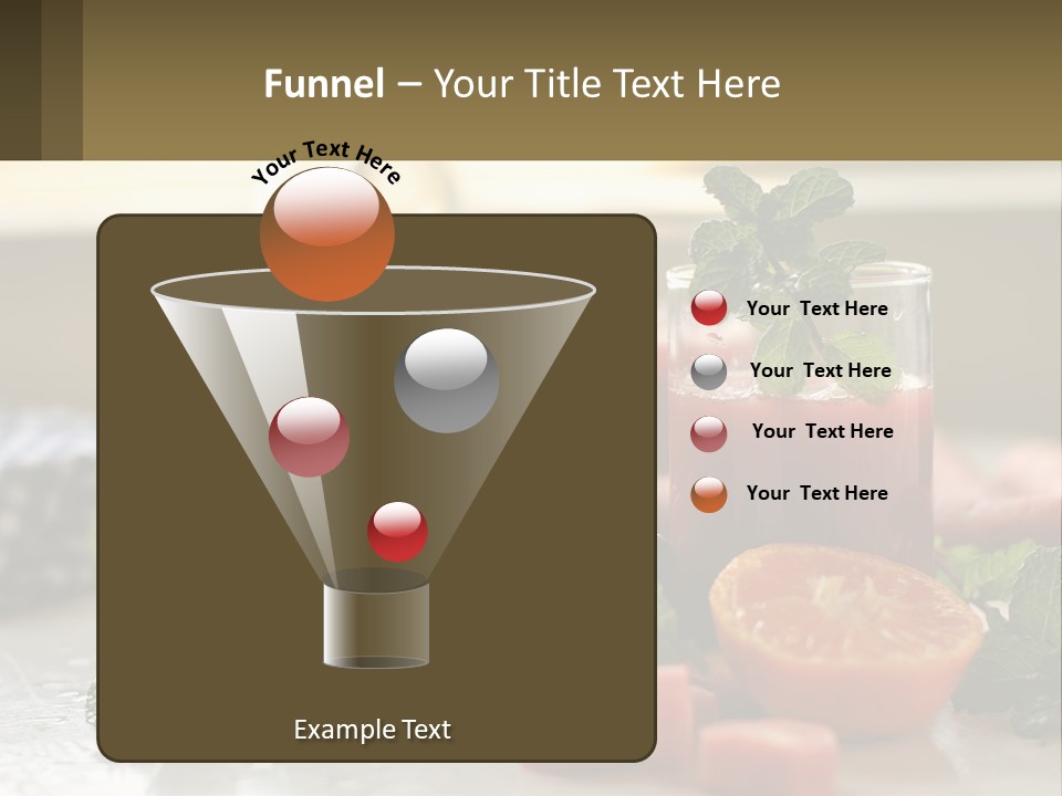 A Table Topped With Glasses Of Juice And Fruit PowerPoint Template