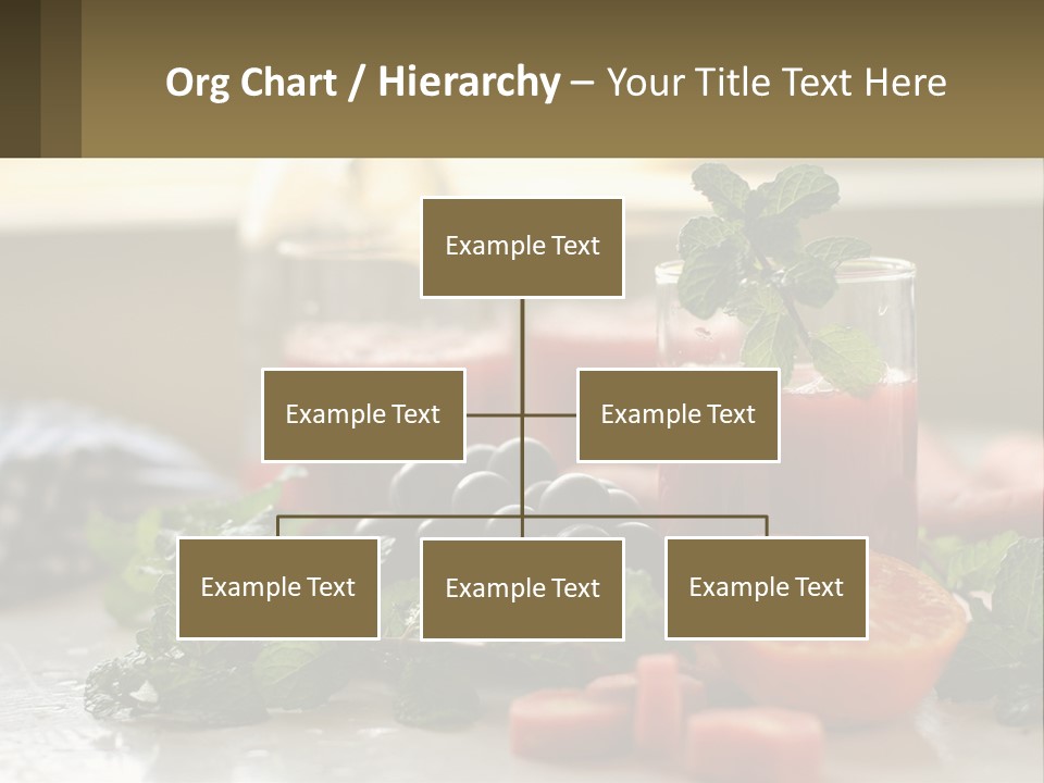 A Table Topped With Glasses Of Juice And Fruit PowerPoint Template
