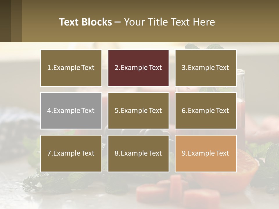 A Table Topped With Glasses Of Juice And Fruit PowerPoint Template