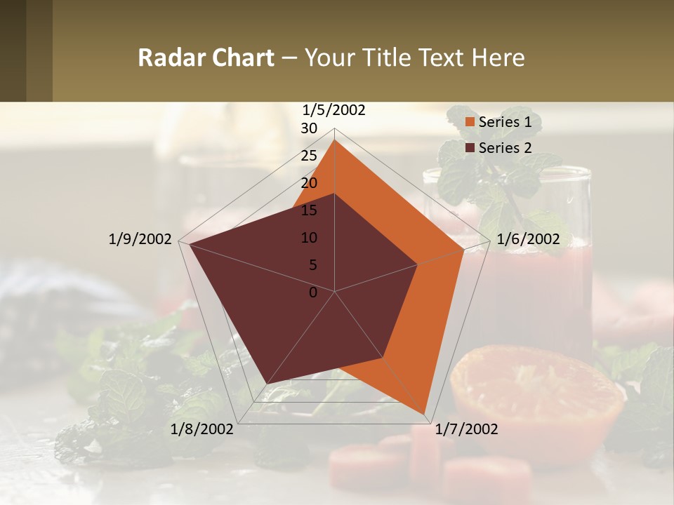 A Table Topped With Glasses Of Juice And Fruit PowerPoint Template