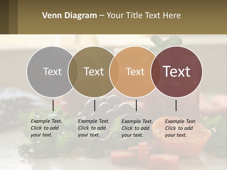 A Table Topped With Glasses Of Juice And Fruit PowerPoint Template