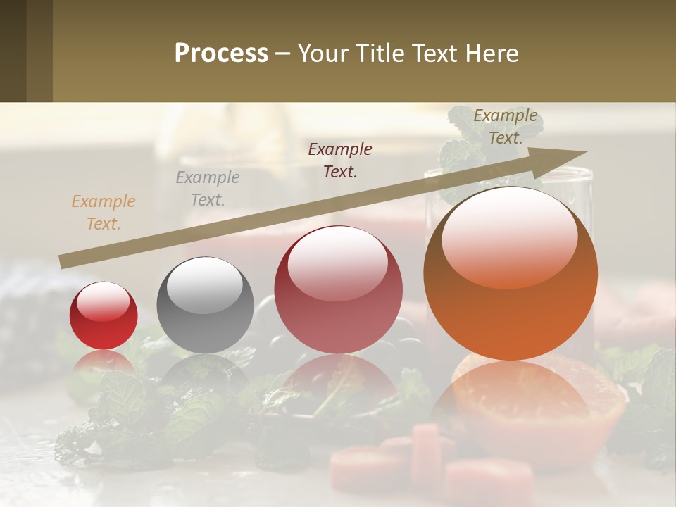 A Table Topped With Glasses Of Juice And Fruit PowerPoint Template