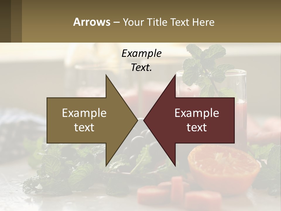 A Table Topped With Glasses Of Juice And Fruit PowerPoint Template