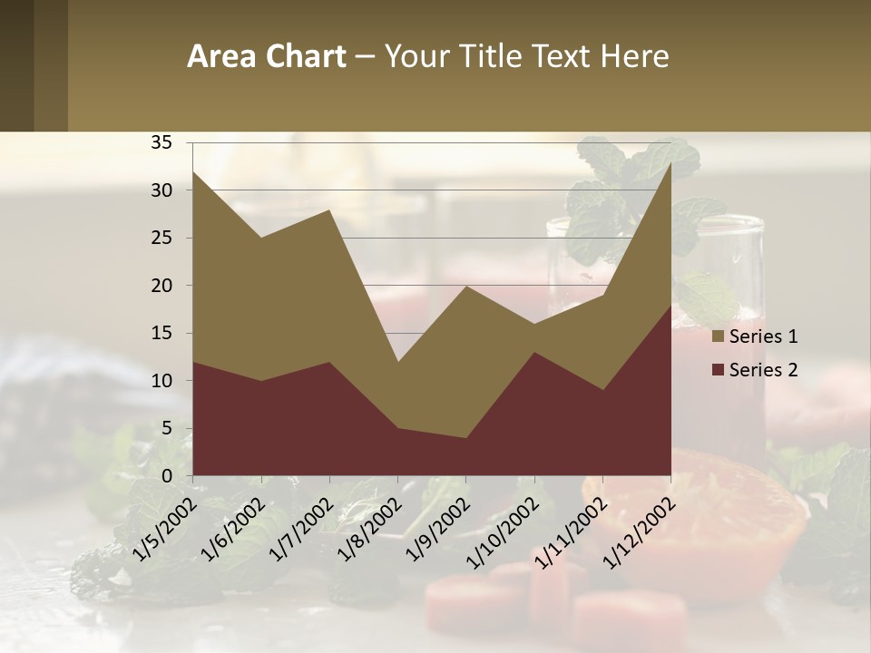 A Table Topped With Glasses Of Juice And Fruit PowerPoint Template