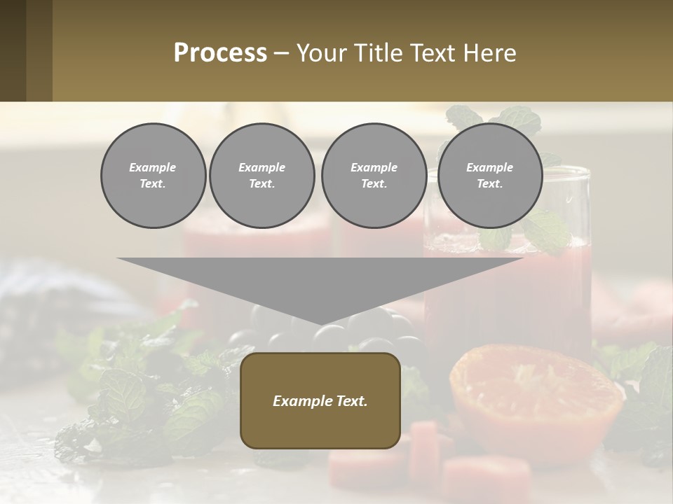A Table Topped With Glasses Of Juice And Fruit PowerPoint Template