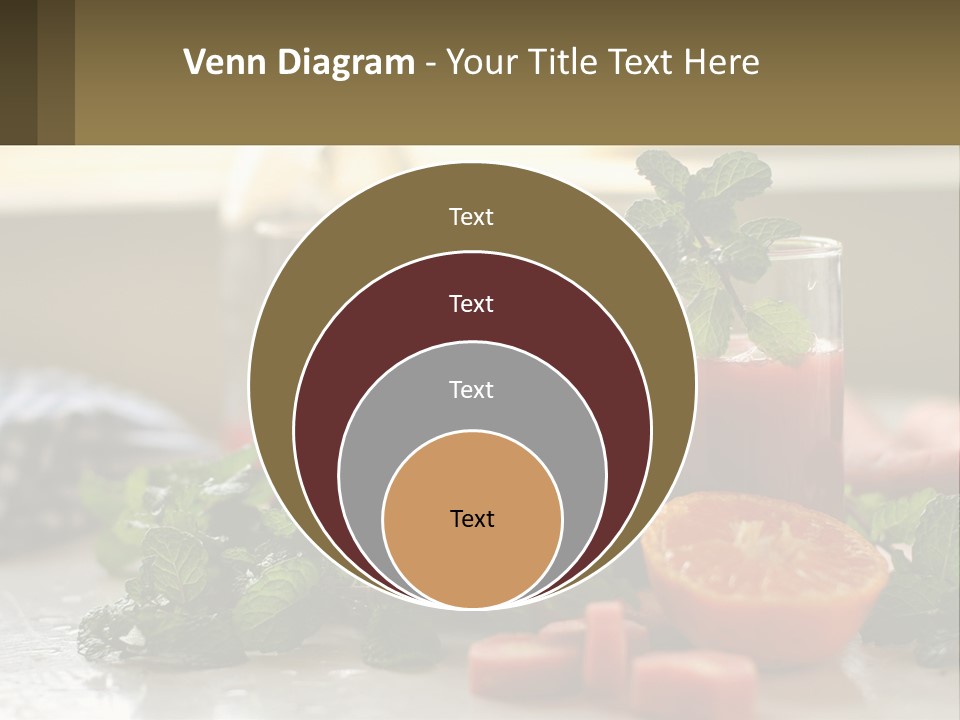 A Table Topped With Glasses Of Juice And Fruit PowerPoint Template