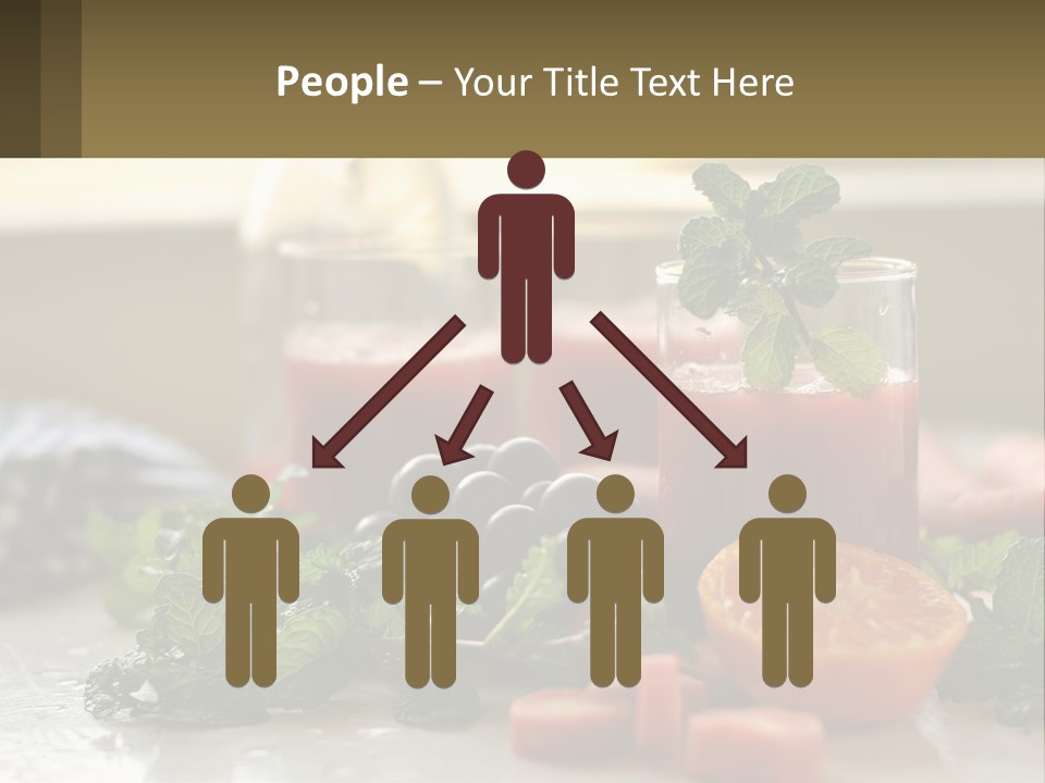 A Table Topped With Glasses Of Juice And Fruit PowerPoint Template