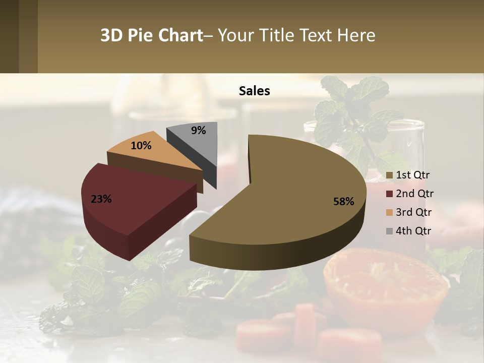 A Table Topped With Glasses Of Juice And Fruit PowerPoint Template