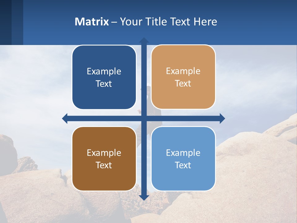 A Man Jumping Over A Large Rock On A Sunny Day PowerPoint Template