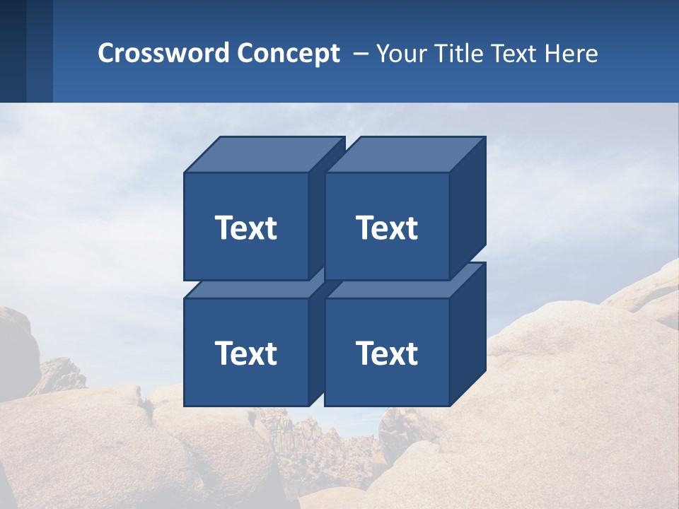 A Man Jumping Over A Large Rock On A Sunny Day PowerPoint Template