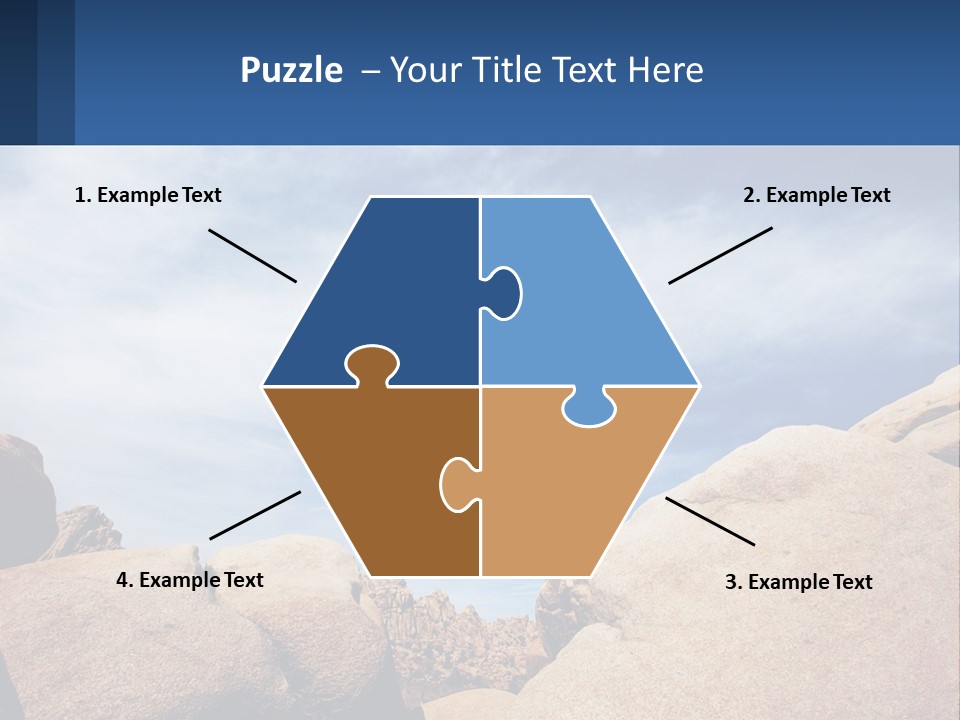 A Man Jumping Over A Large Rock On A Sunny Day PowerPoint Template