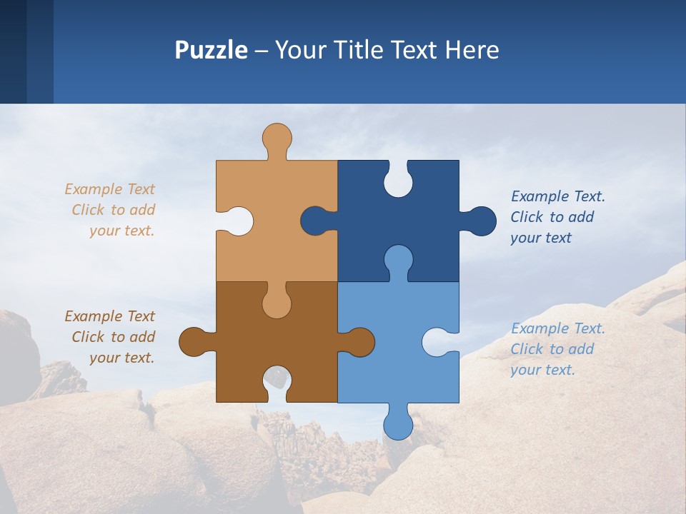 A Man Jumping Over A Large Rock On A Sunny Day PowerPoint Template