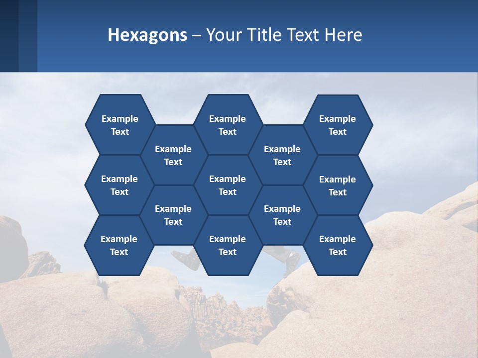 A Man Jumping Over A Large Rock On A Sunny Day PowerPoint Template