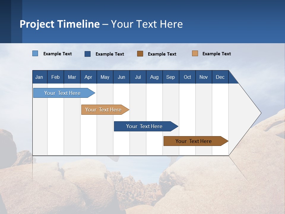 A Man Jumping Over A Large Rock On A Sunny Day PowerPoint Template
