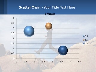 A Man Jumping Over A Large Rock On A Sunny Day PowerPoint Template