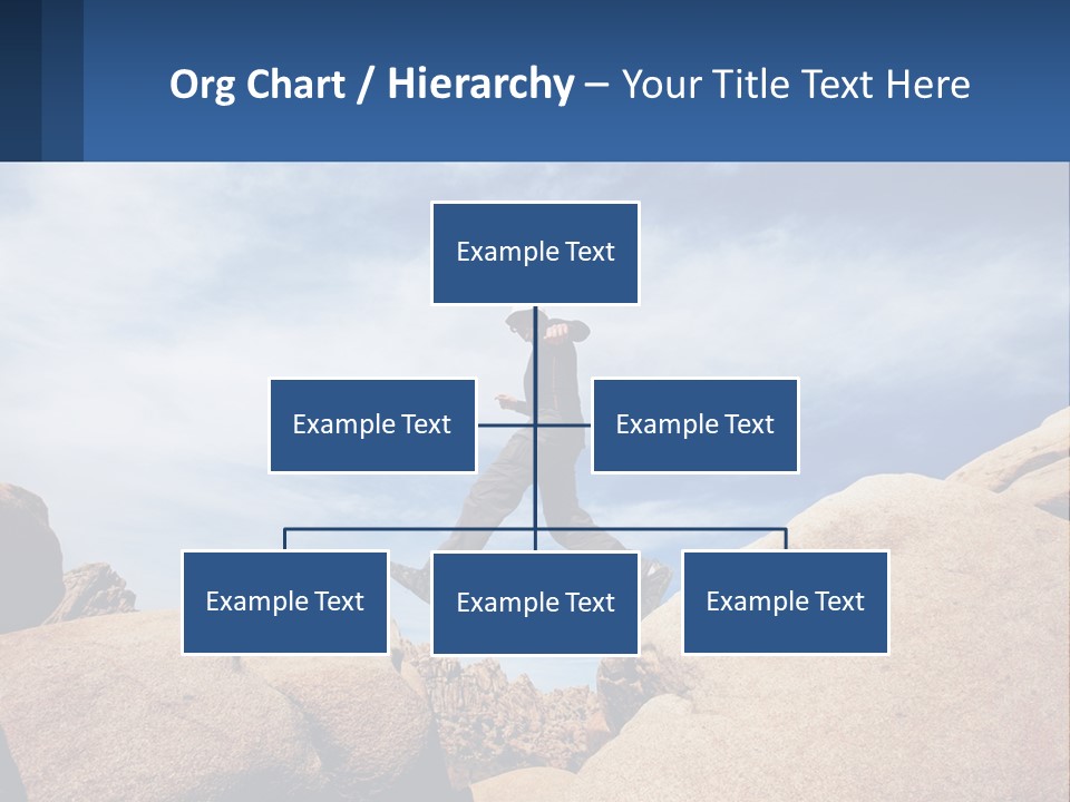 A Man Jumping Over A Large Rock On A Sunny Day PowerPoint Template
