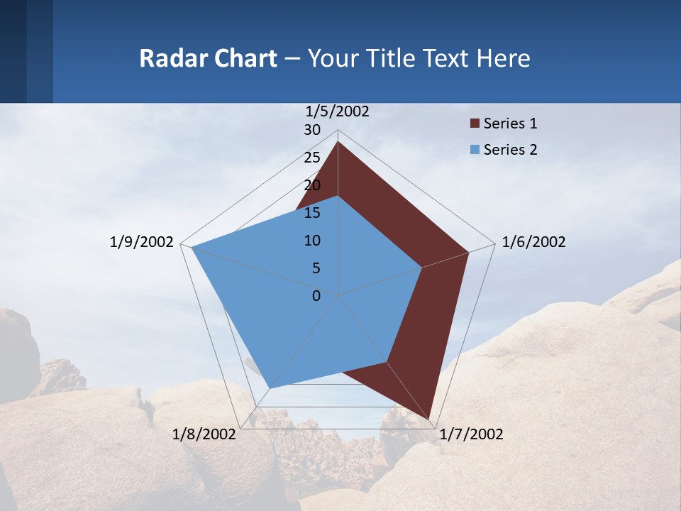 A Man Jumping Over A Large Rock On A Sunny Day PowerPoint Template