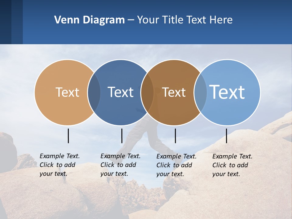 A Man Jumping Over A Large Rock On A Sunny Day PowerPoint Template