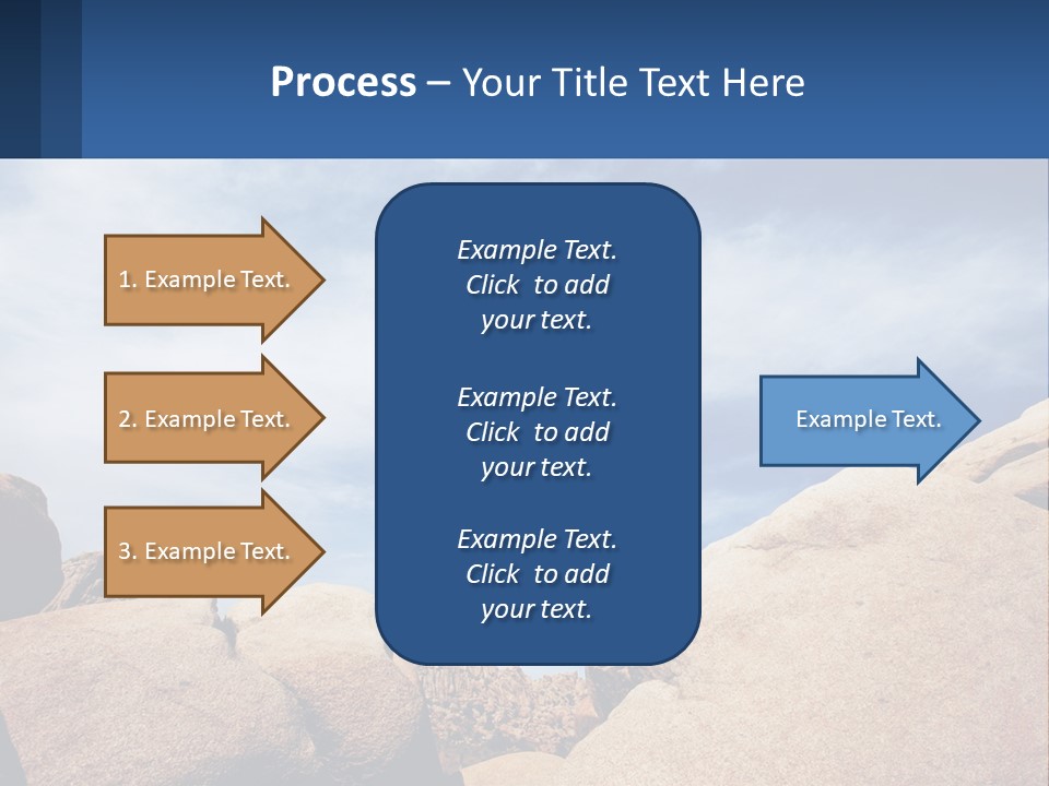 A Man Jumping Over A Large Rock On A Sunny Day PowerPoint Template
