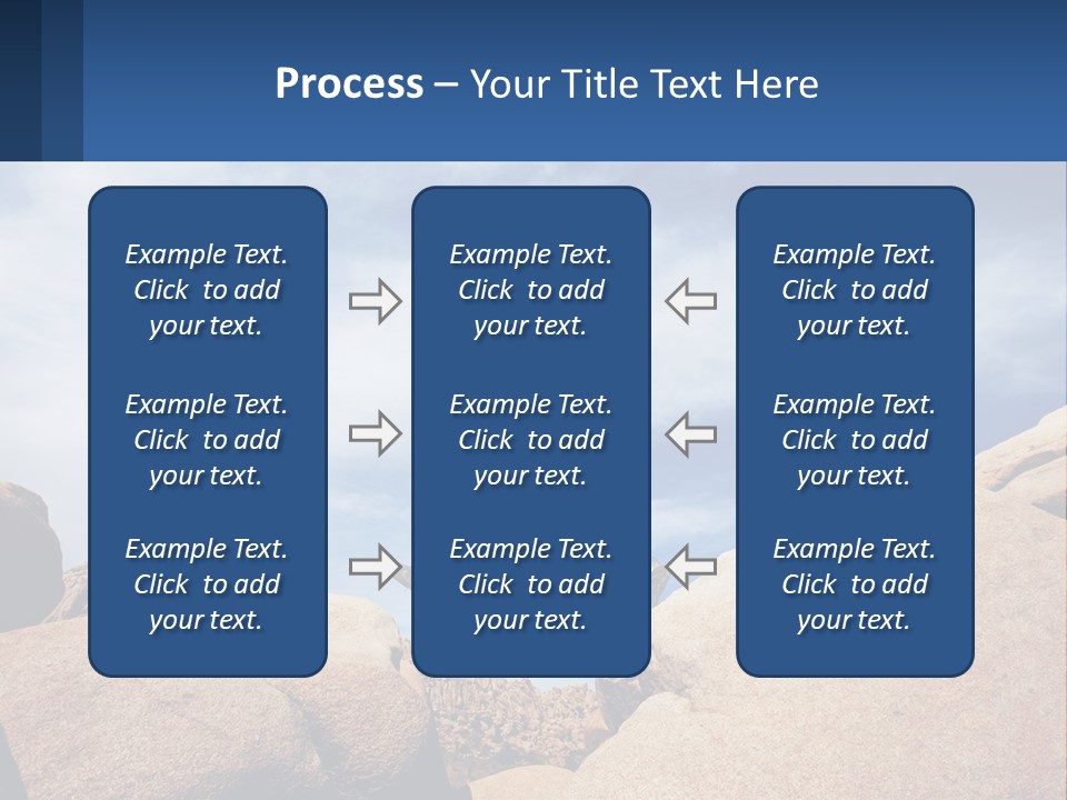 A Man Jumping Over A Large Rock On A Sunny Day PowerPoint Template