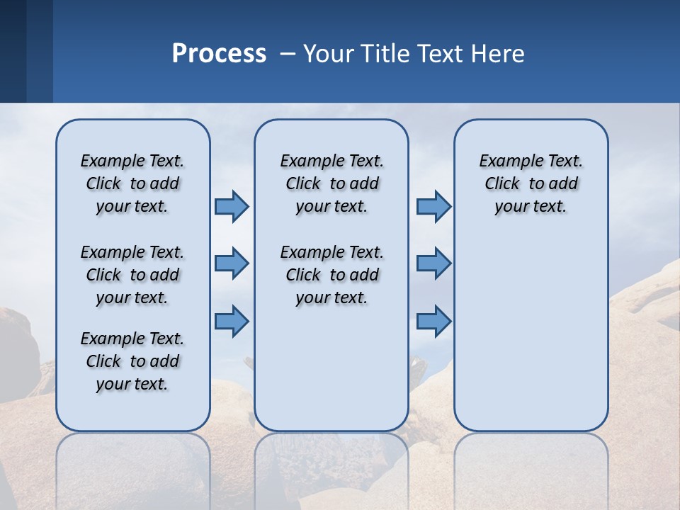 A Man Jumping Over A Large Rock On A Sunny Day PowerPoint Template