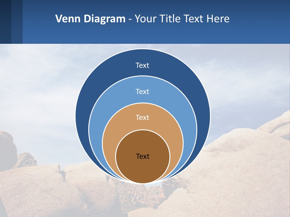 A Man Jumping Over A Large Rock On A Sunny Day PowerPoint Template