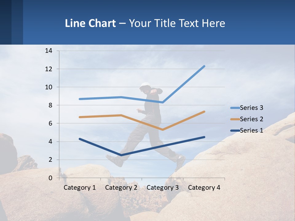 A Man Jumping Over A Large Rock On A Sunny Day PowerPoint Template