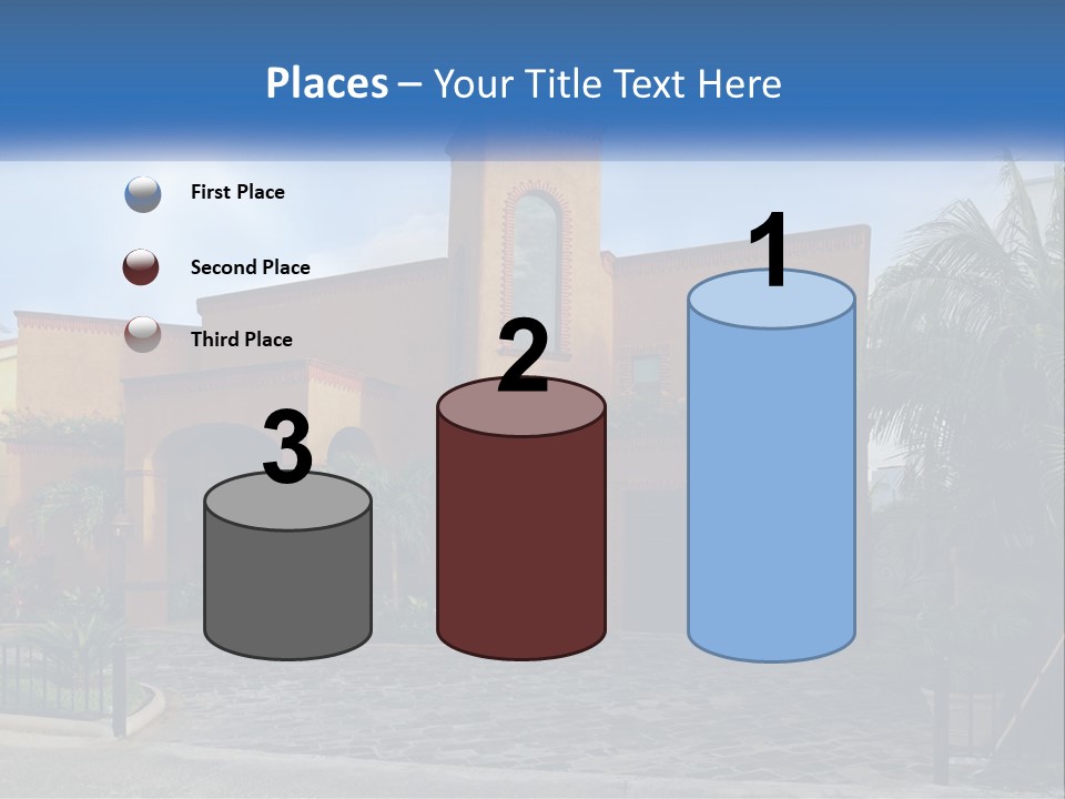 A House With A Palm Tree In Front Of It PowerPoint Template