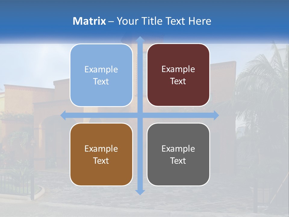 A House With A Palm Tree In Front Of It PowerPoint Template