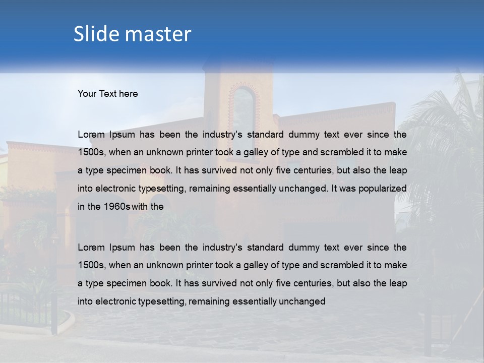 A House With A Palm Tree In Front Of It PowerPoint Template