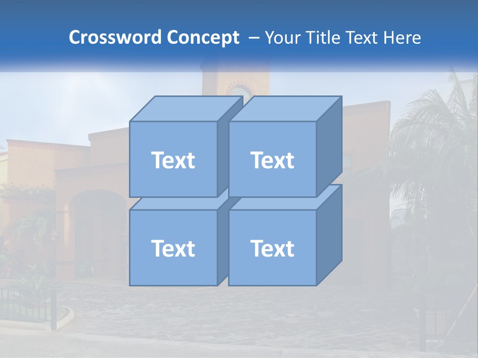 A House With A Palm Tree In Front Of It PowerPoint Template