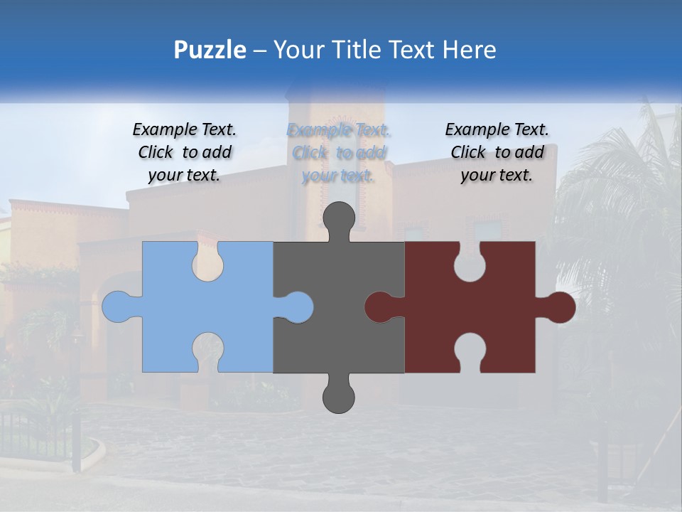 A House With A Palm Tree In Front Of It PowerPoint Template